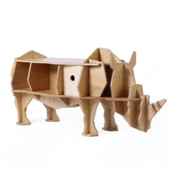 Cozy Living Möbel-3D Rhino Puzzle Coffee Table - Unique Self-Build Organizer Design