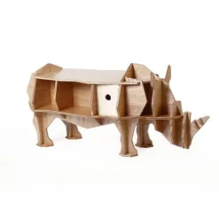Cozy Living Möbel-3D Rhino Puzzle Coffee Table - Unique Self-Build Organizer Design