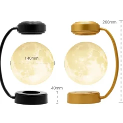 Willow u0026 Whim Beleuchtung-3D Schwebende Mondlampe - Magnetisch schwebendes Nachtlicht