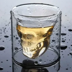 Cup Couture Küche & Esszimmer-3D Totenkopfglas - Doppelwandiger Trinkbecher