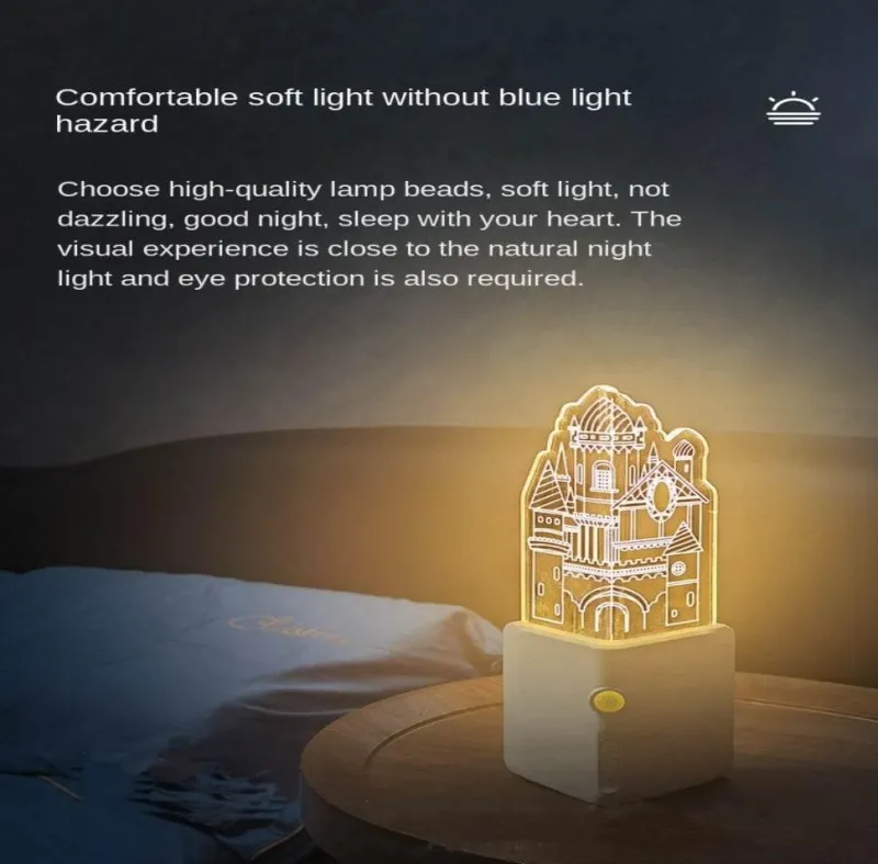 Comfort u0026 Style Beleuchtung-3D wiederaufladbare LED-Nachtlampe – stilvolle Wandleuchte