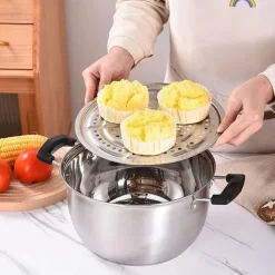 Tom Küche & Esszimmer-Dampfgarer aus Edelstahl zum Kochen von Brötchen, Mais und Eiern – langlebiges Küchenutensil