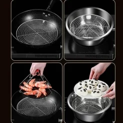 Tom Küche & Esszimmer-Dampfgarer aus Edelstahl – Ständer zum Kochen von Knödeln und Eiern