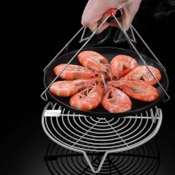 Tom Küche & Esszimmer-Dampfgarer-Gestell aus Edelstahl – vielseitiges Küchenzubehör für die Zubereitung gesunder Mahlzeiten