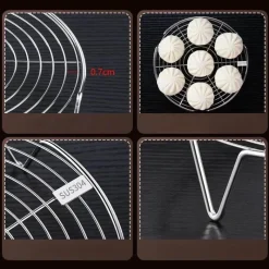 Tom Küche & Esszimmer-Dampfgarer-Gestell aus Edelstahl – vielseitiges Küchenzubehör für die Zubereitung gesunder Mahlzeiten