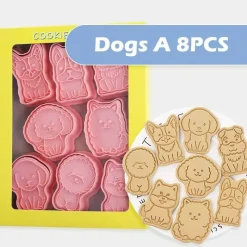 Tom Küche & Esszimmer-3D-Ausstechformen-Set mit Hundemotiv – DIY-Keksformen, Dekorationswerkzeuge