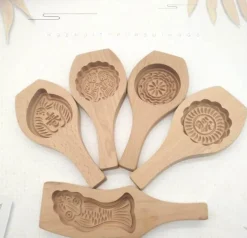 The Culinary Kit Küche & Esszimmer-3D-Backformen aus Holz – dekorative Gebäckbackwerkzeuge