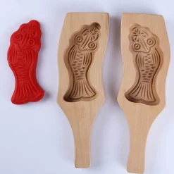 The Culinary Kit Küche & Esszimmer-3D-Backformen aus Holz – dekorative Gebäckbackwerkzeuge