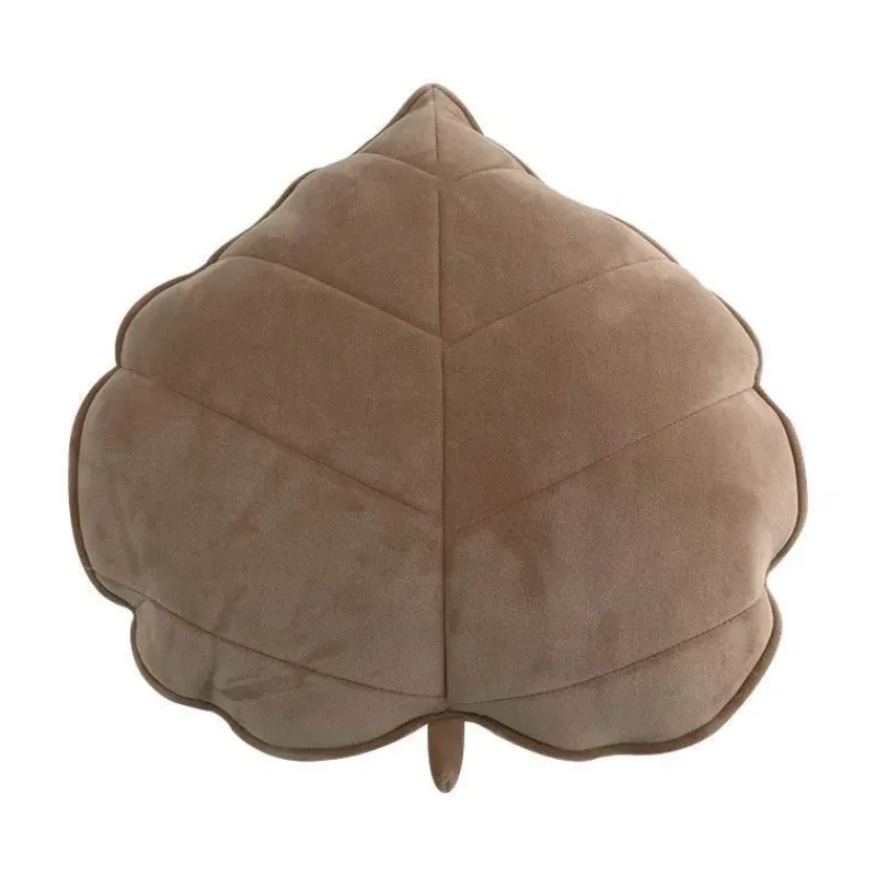 Pillow Haven Bettzeug-3D-Blatt-Plüschkissen – weiches Wurfkissen für Zuhause und Auto