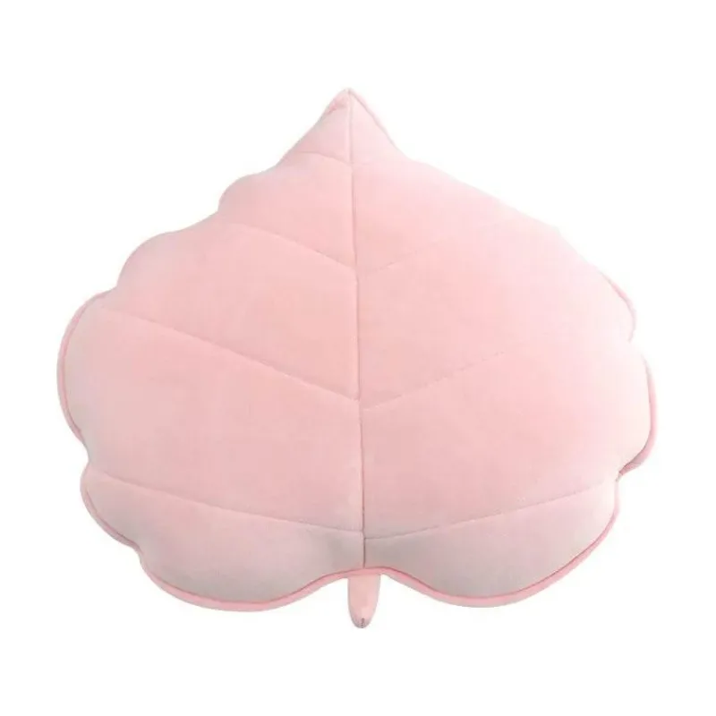 Pillow Haven Bettzeug-3D-Blatt-Plüschkissen – weiches Wurfkissen für Zuhause und Auto