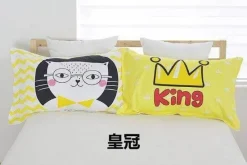 Plush Perch Bettzeug-3D-Cartoon-Kissenbezüge – Lustige dekorative Bezüge aus Baumwolle