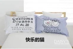 Plush Perch Bettzeug-3D-Cartoon-Kissenbezüge – Lustige dekorative Bezüge aus Baumwolle