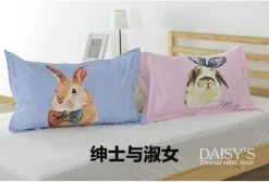 Plush Perch Bettzeug-3D-Cartoon-Kissenbezüge – Lustige dekorative Bezüge aus Baumwolle