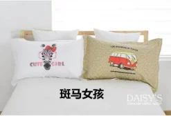 Plush Perch Bettzeug-3D-Cartoon-Kissenbezüge – Lustige dekorative Bezüge aus Baumwolle