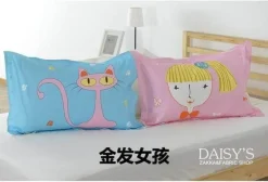 Plush Perch Bettzeug-3D-Cartoon-Kissenbezüge – Lustige dekorative Bezüge aus Baumwolle