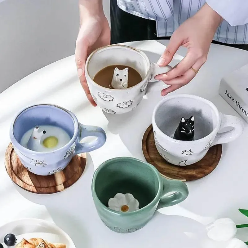 Plates u0026 More Küche & Esszimmer-3D-Cartoon-Tier-Kaffeetassen – Einzigartige handgemachte Geschenkideen