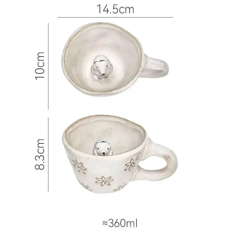 Plates u0026 More Küche & Esszimmer-3D-Cartoon-Tier-Kaffeetassen – Einzigartige handgemachte Geschenkideen