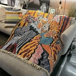 Wrap u0026 Relax Bettzeug-Deckenbezug im nordischen Design – Schöner Sofaüberwurf im Frauen-Stil