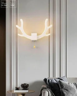 Comfort u0026 Style Beleuchtung-Deer Antler Wall Lamp with Motion Sensor - Creative Home Decor Lighting