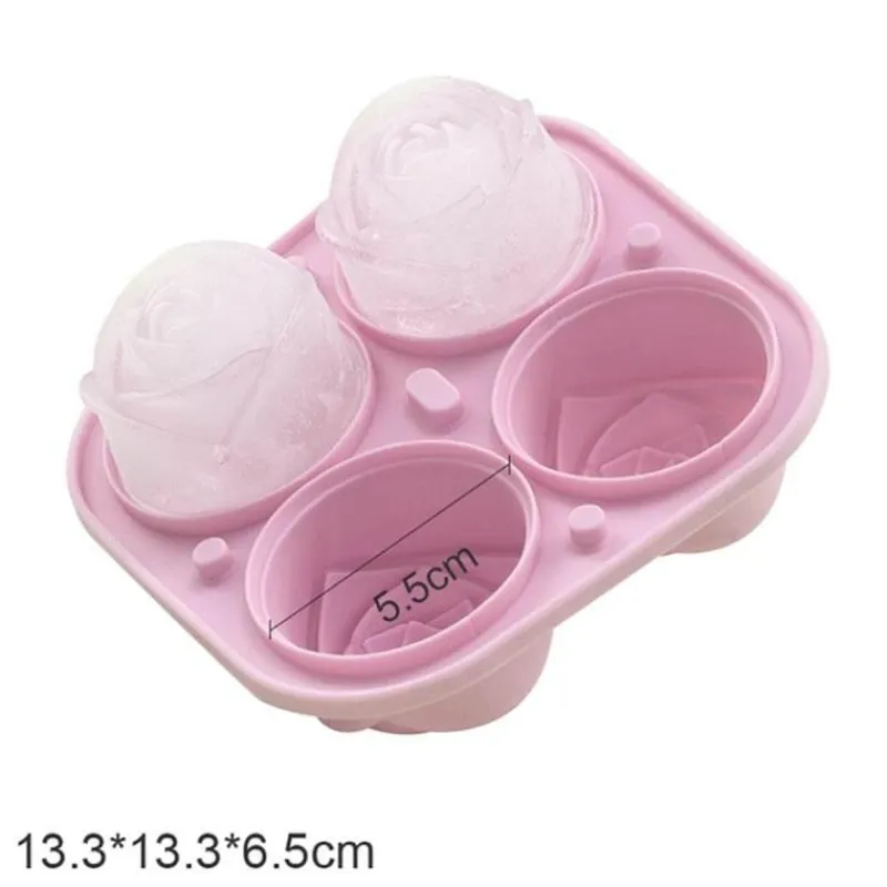The Culinary Kit Küche & Esszimmer-3D-Eisform in Rosenform – großer, eleganter Eiswürfelbereiter