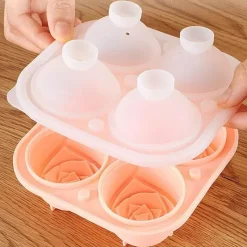The Culinary Kit Küche & Esszimmer-3D-Eiswürfelformen aus Silikon in Rosenform – dekorative Getränkeformen
