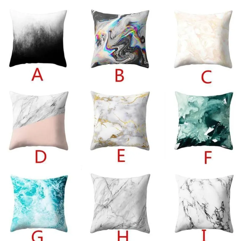 Cozy Haven Bettzeug-Dekorative Kissenbezüge aus Marmor – Kissenbezüge für Zuhause