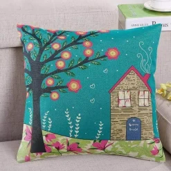 Cozy Haven Bettzeug-Dekorative Kissenbezüge mit Baummotiv – Niedliche Akzentbezüge für Zuhause