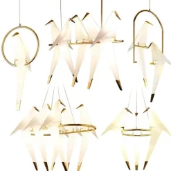 Comfort u0026 Style Beleuchtung-Dekorative Origami-Vogel-Kronleuchterlampe