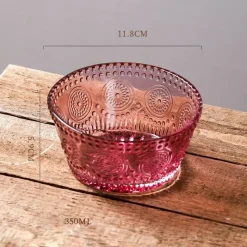 Elegance at the Table Küche & Esszimmer-Dekorative Sonnenblumen-Glasschale - Geprägte Schale