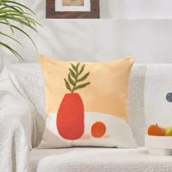 Pillow Haven Bettzeug-Dekorativer Kissenbezug aus Sonnenblumen-Jacquard