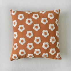 Pillow Haven Bettzeug-Dekorativer Kissenbezug aus Sonnenblumen-Jacquard
