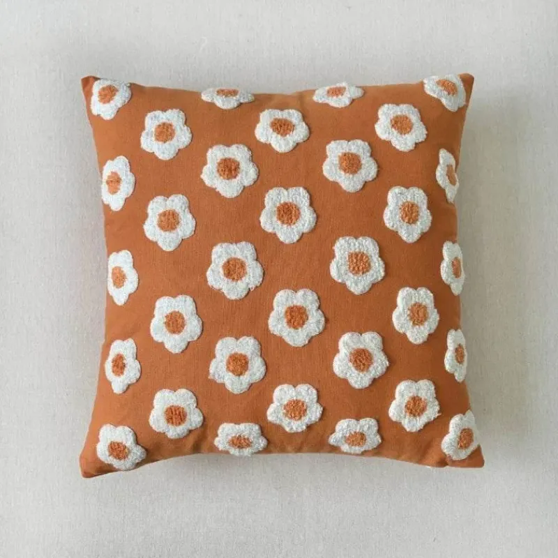 Pillow Haven Bettzeug-Dekorativer Kissenbezug aus Sonnenblumen-Jacquard