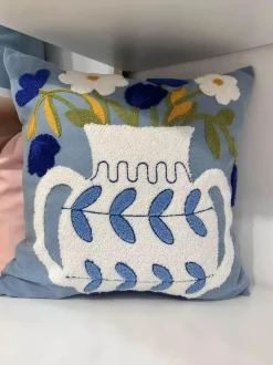 Pillow Haven Bettzeug-Dekorativer Kissenbezug aus Sonnenblumen-Jacquard