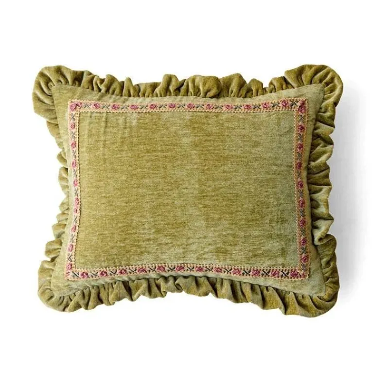 Pillow Haven Bettzeug-Dekorativer Kissenbezug im Retro-Stil – 45 x 45 cm, tanzender Kranich