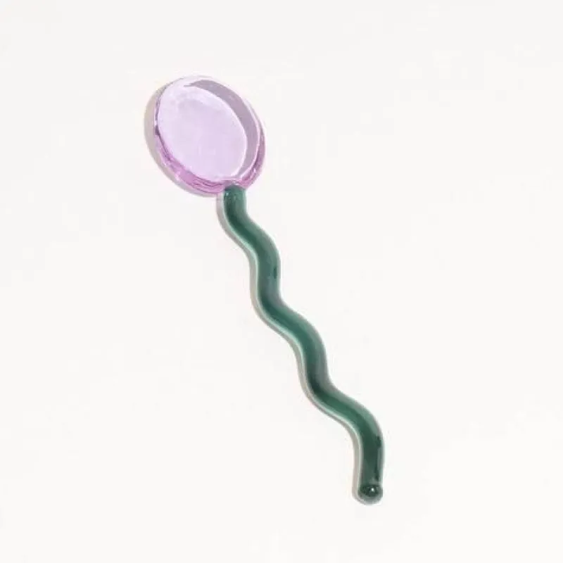 The Culinary Kit Küche & Esszimmer-Dessertlöffel aus gewelltem Glas – elegante Servierutensilien