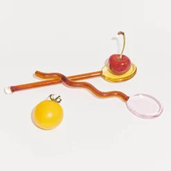 The Culinary Kit Küche & Esszimmer-Dessertlöffel aus gewelltem Glas – elegante Servierutensilien