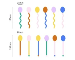 The Culinary Kit Küche & Esszimmer-Dessertlöffel aus gewelltem Glas – elegante Servierutensilien