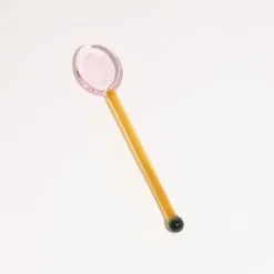 The Culinary Kit Küche & Esszimmer-Dessertlöffel aus gewelltem Glas – elegante Servierutensilien