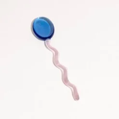 The Culinary Kit Küche & Esszimmer-Dessertlöffel aus gewelltem Glas – elegante Servierutensilien