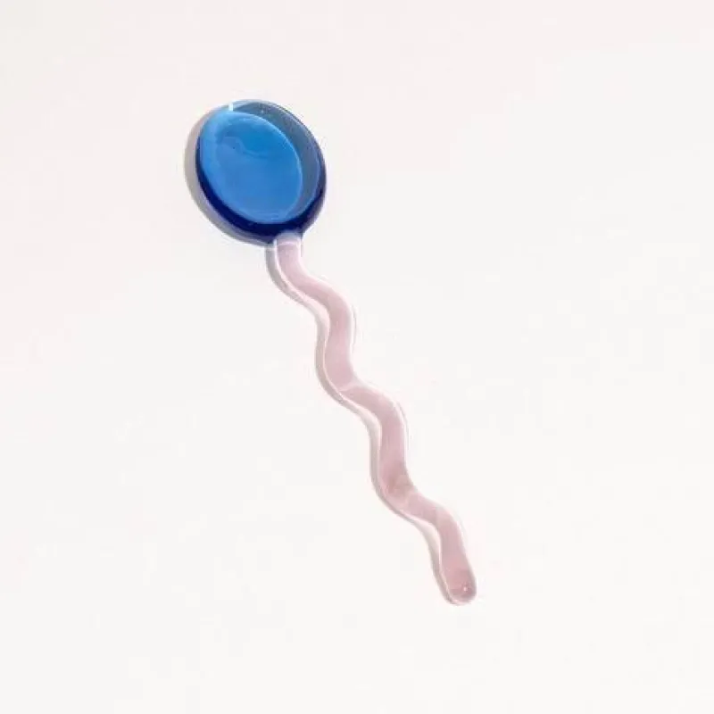 The Culinary Kit Küche & Esszimmer-Dessertlöffel aus gewelltem Glas – elegante Servierutensilien