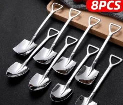 The Cozy Mug Küche & Esszimmer-Dessertlöffel in Schaufelform – Kreative Servierutensilien