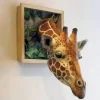 Willow u0026 Whim Wohndeko-3D-Giraffe-Wandkunst – einzigartiger Wohndekor-Akzent