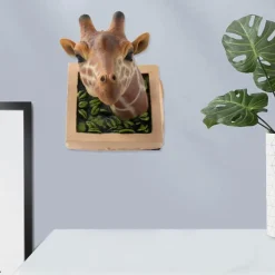 Willow u0026 Whim Wohndeko-3D-Giraffe-Wandkunst – einzigartiger Wohndekor-Akzent