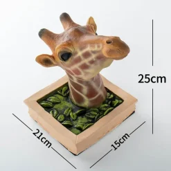 Willow u0026 Whim Wohndeko-3D-Giraffe-Wandkunst – einzigartiger Wohndekor-Akzent