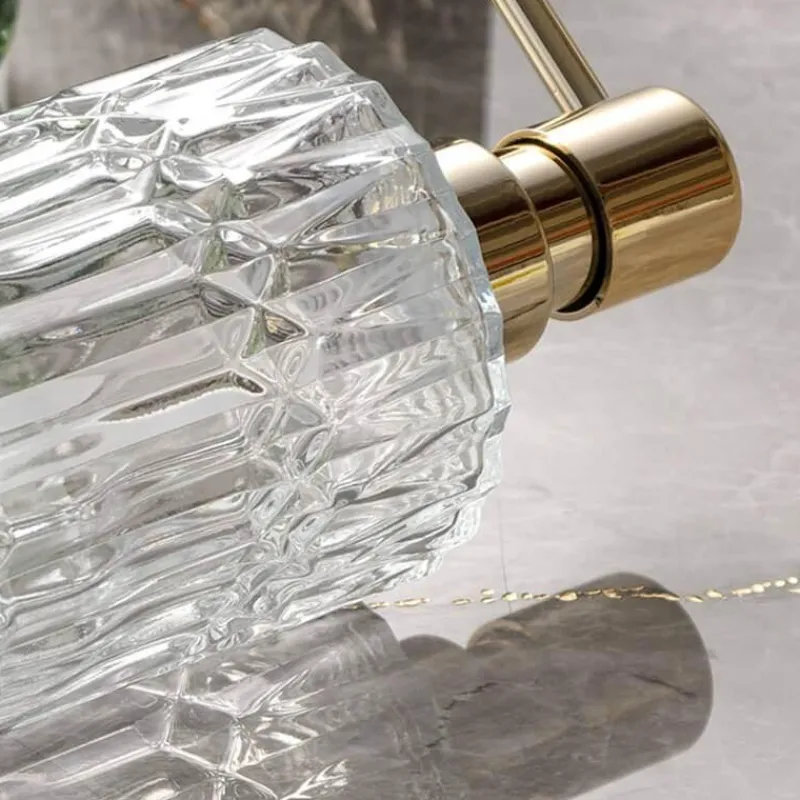 The Bath Nook Badezimmer-Diamond Glass Soap Dispenser - Elegant Bathroom Accessory