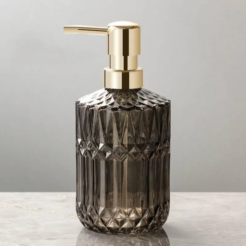 The Bath Nook Badezimmer-Diamond Glass Soap Dispenser - Elegant Bathroom Accessory