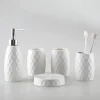 The Bath Nook Badezimmer-Diamond Pattern Ceramic Bathroom Set - Elegant Bath Accessories