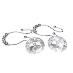 Aqua Essence Badezimmer-Diamond Shower Curtain Hooks - Decorative Bathroom Accessories