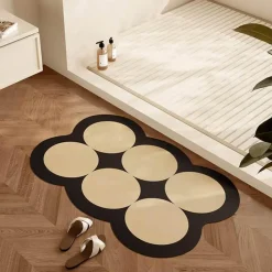 Soft Steps Badezimmer-Diatom Bath Mat - Colorful Circle Design