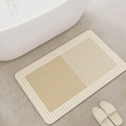 Soft Steps Badezimmer-Diatomaceous Earth Bath Mat - Simple Line Design for a Modern Bathroom